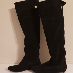 Suede over the knee boots